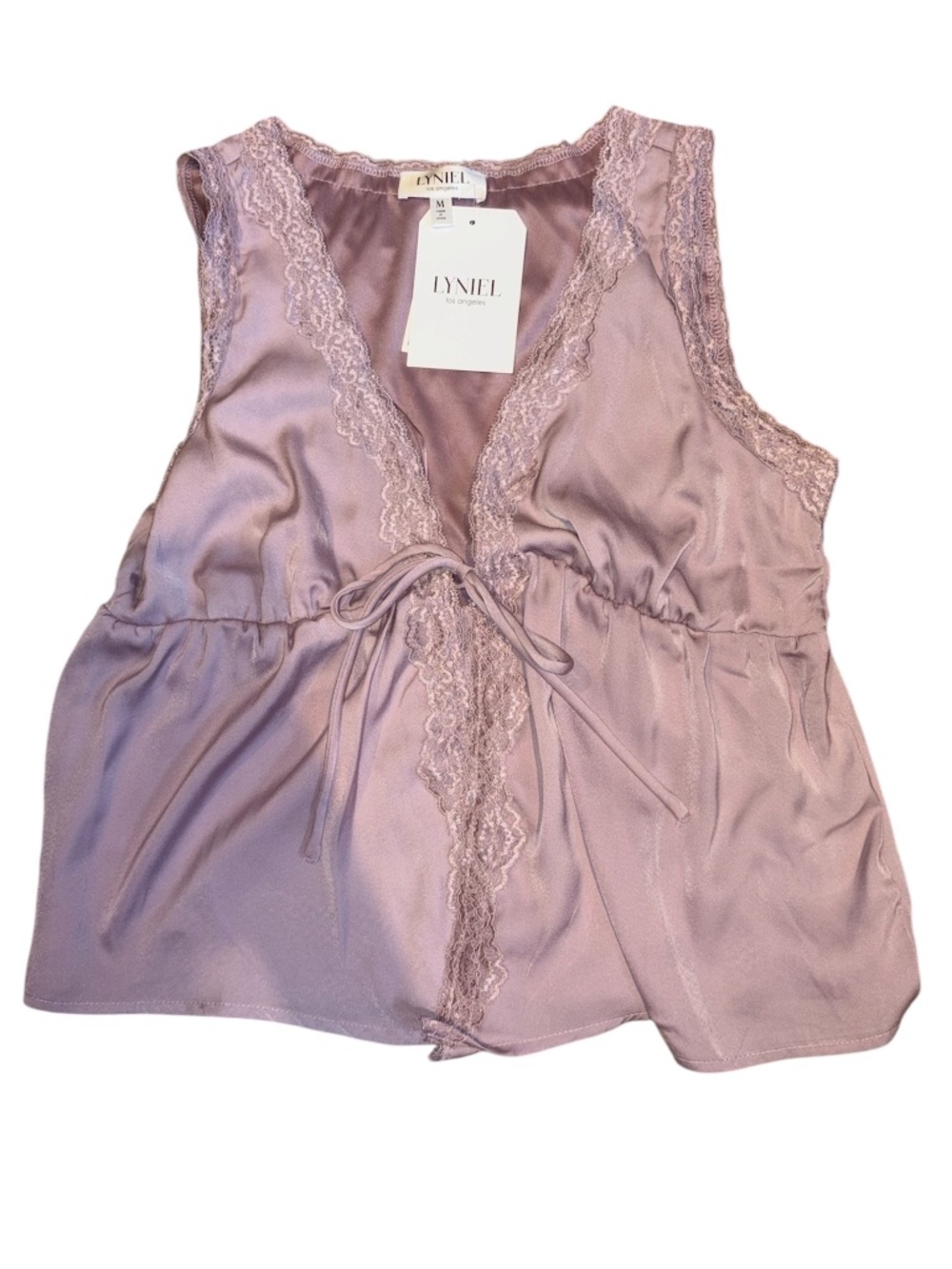 NWT Purple Tank Top/Vest with Lace Trim | Size Medium